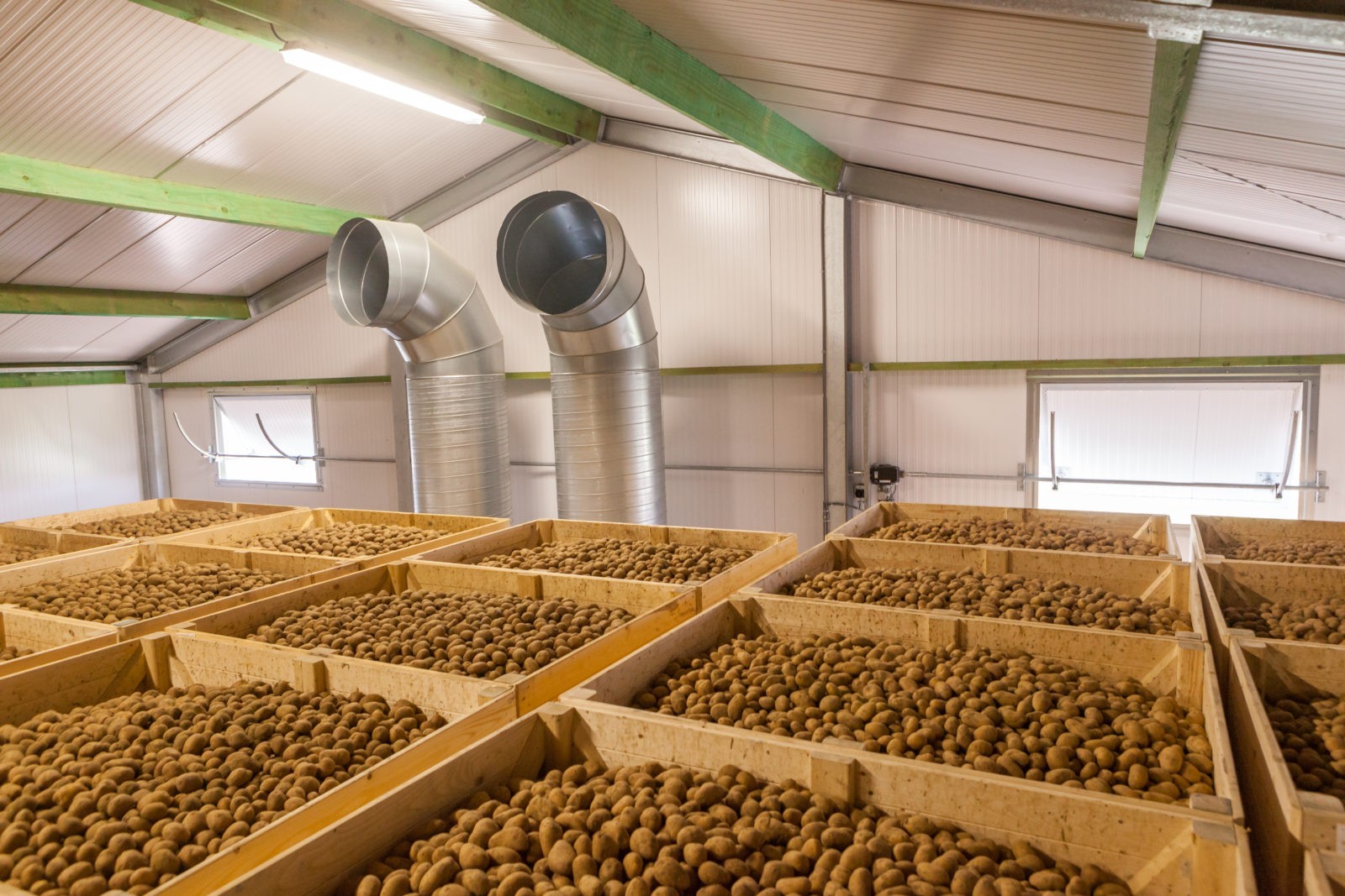 Строительство складов для хранения картофеля в Боброве